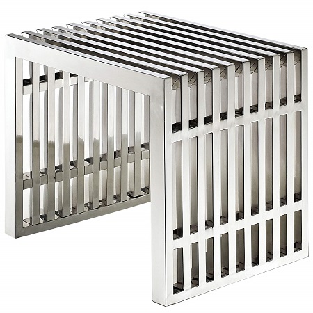 Grid Bench Camden Tradeshow & Event Furnishings | Grid Bench Small Stainless Steel ...
